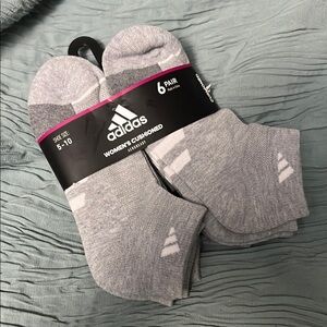Adidas Women’s Gray Cushioned Socks - 6 Pack